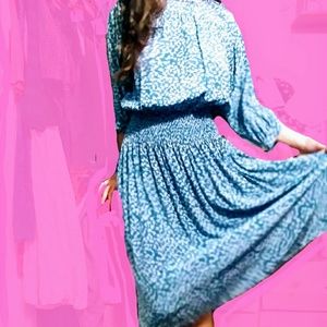 Vintage Silk Midi Dress